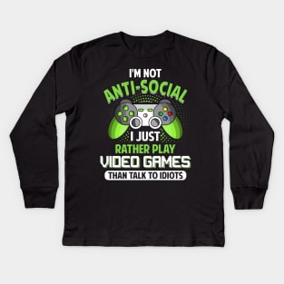 Video Game Kids Long Sleeve T-Shirt